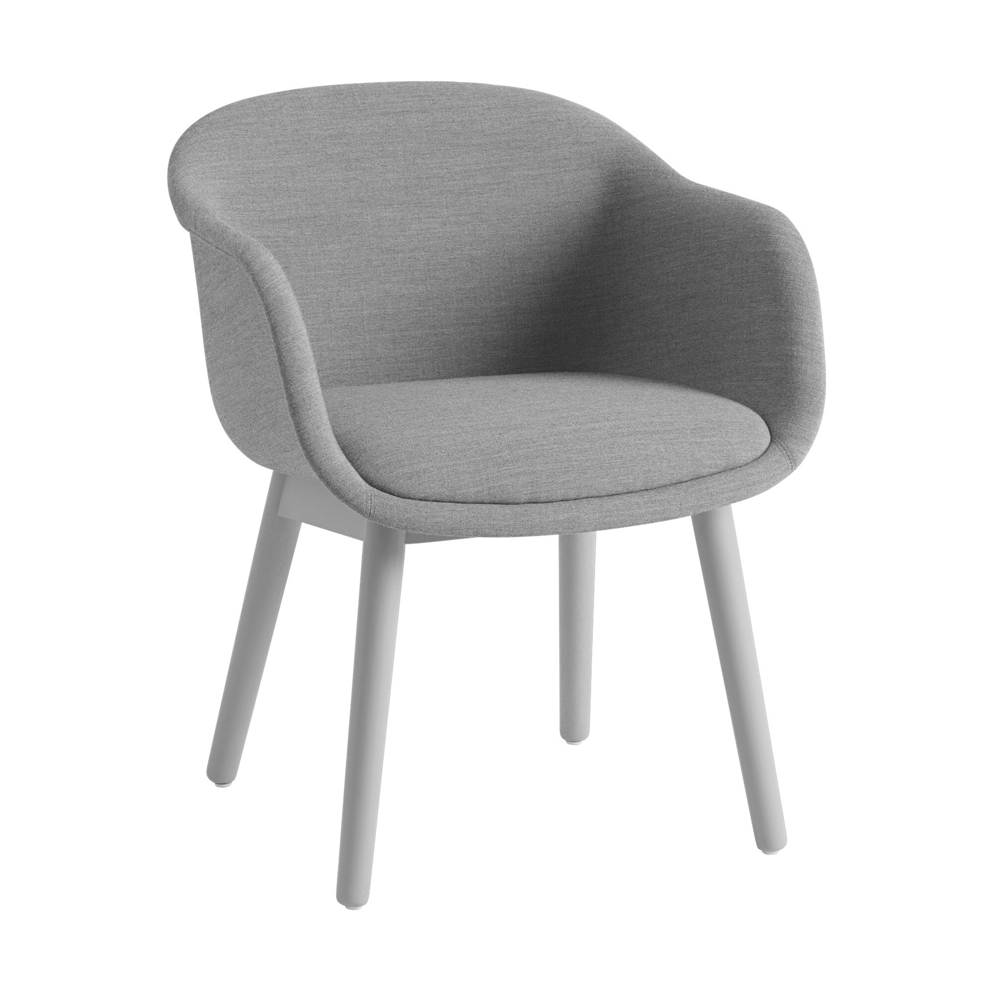 Fiber Conference Armchair with Wooden Frame