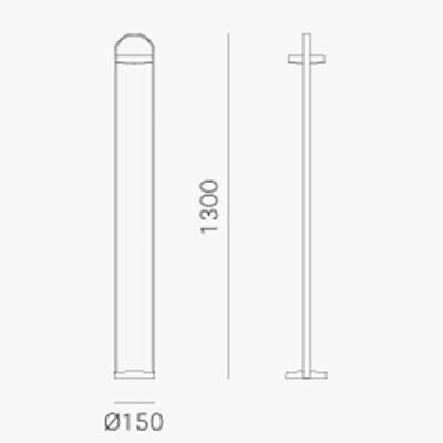 Giravolta 1799 LED Outdoor Floor Lamp with Battery  H 130cm