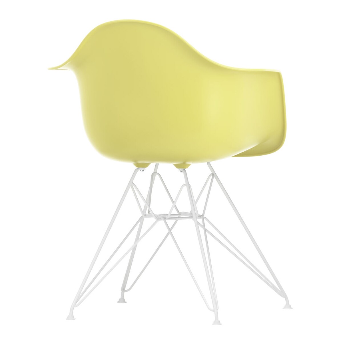Eames Plastic Armchair DAR RE White Base