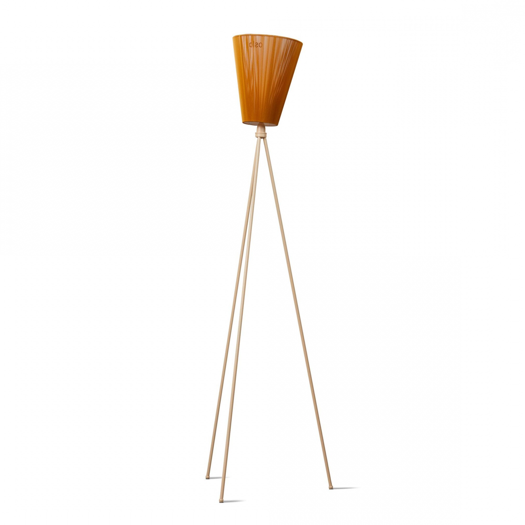 Oslo Wood Floor Lamp Beige Base