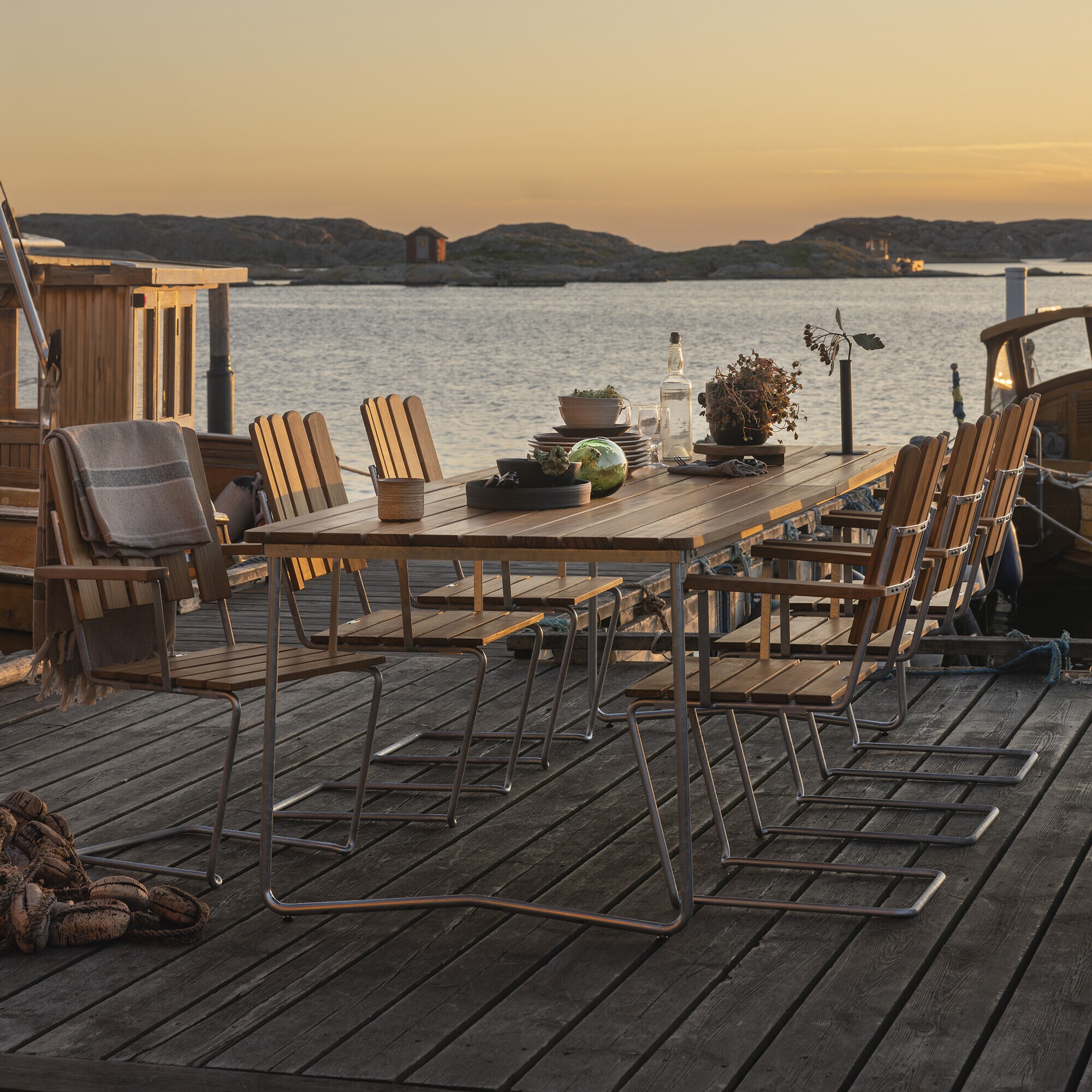 B31 170 Garden Dining Table Foldable 170x92cm Oak