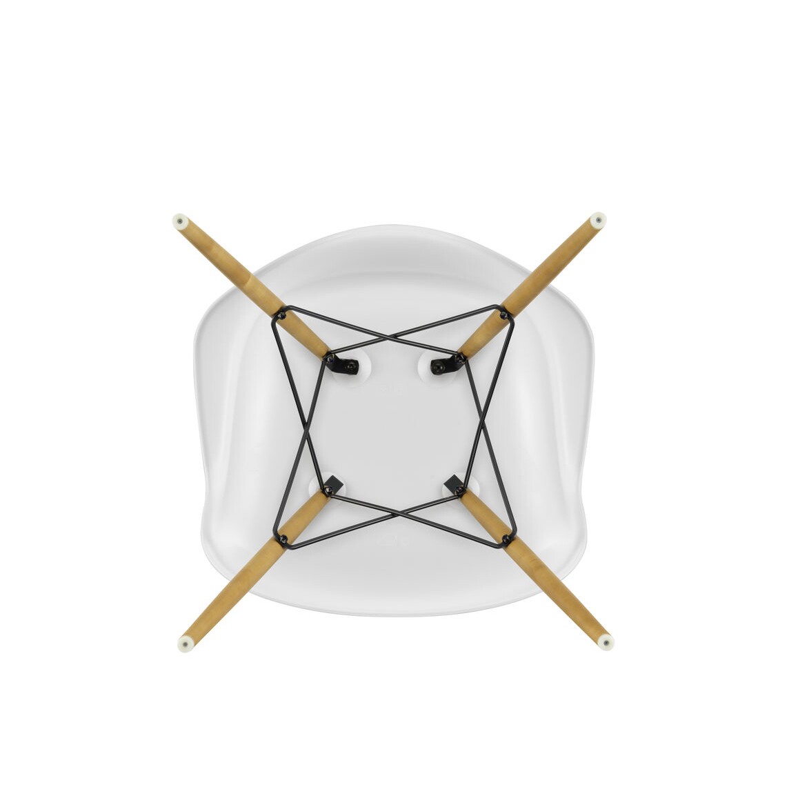 Eames Plastic Armchair DAW RE Golden Maple Base