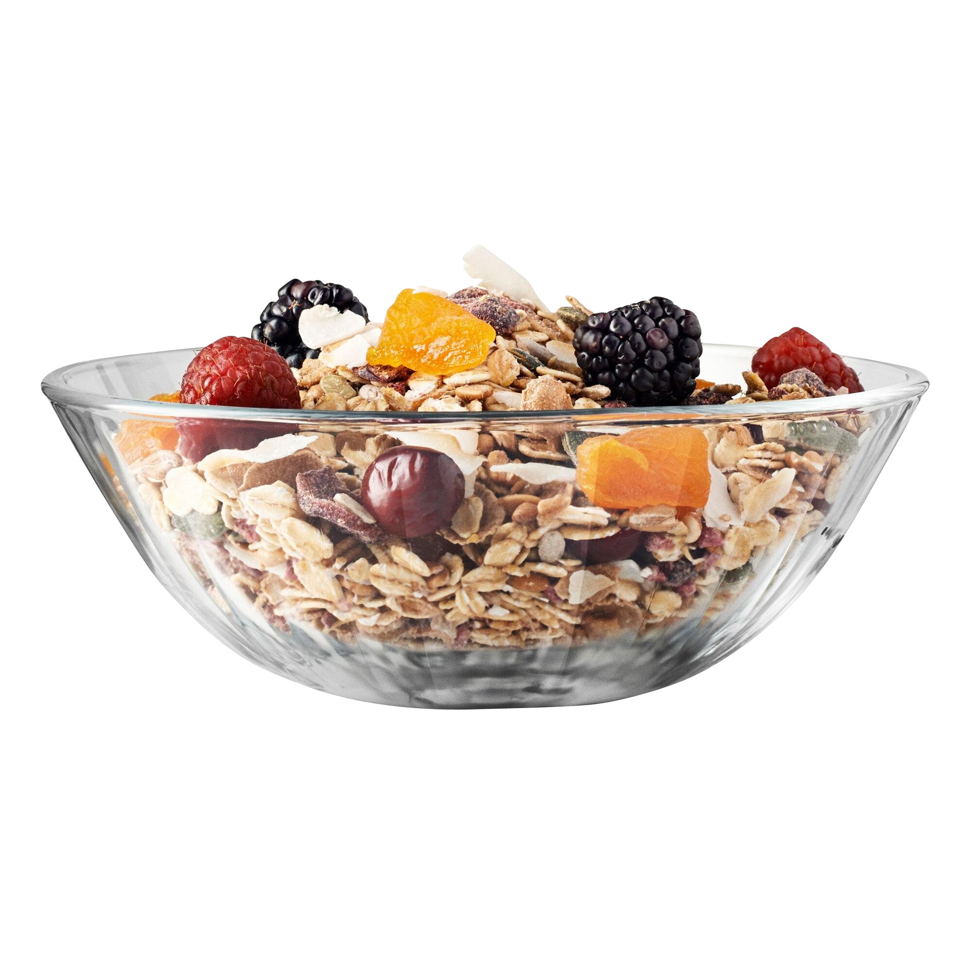 Facet Glass Bowl 0.5L Set of 4