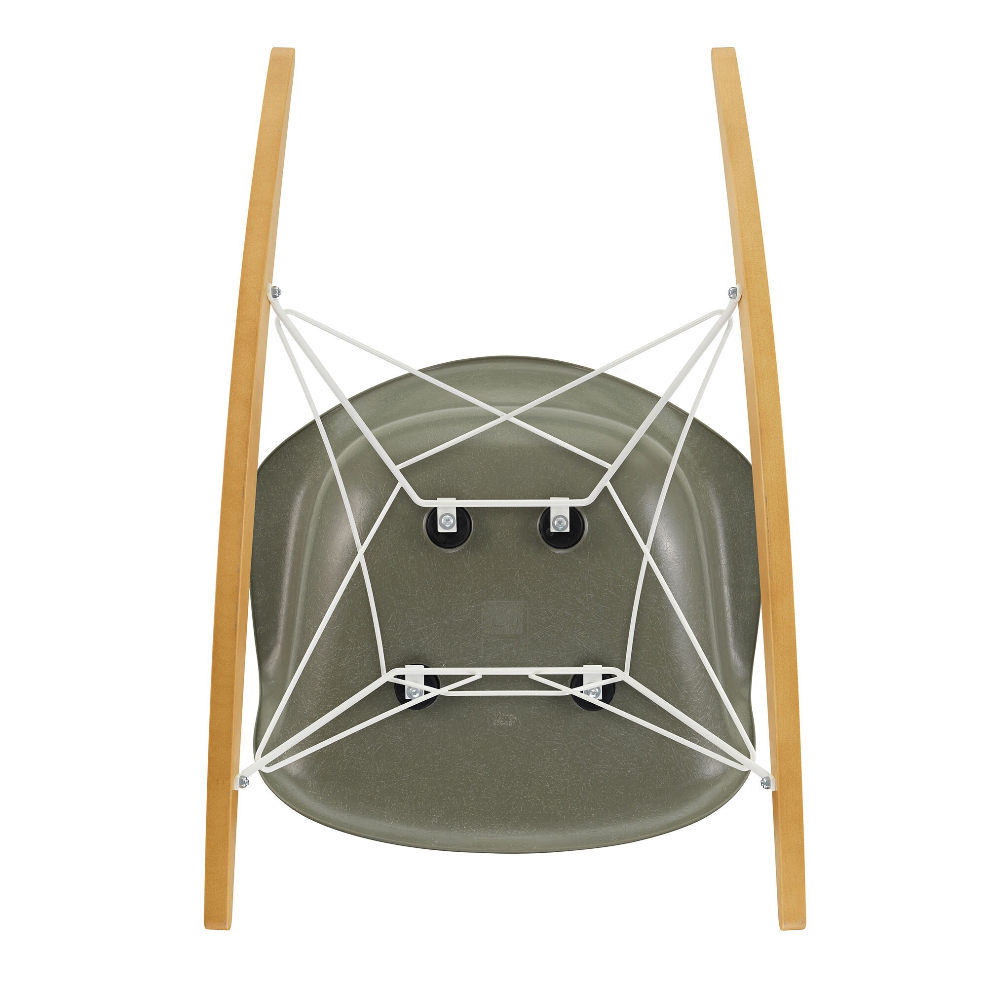 Eames Fiberglass Armchair RAR Rocking Chair White Base