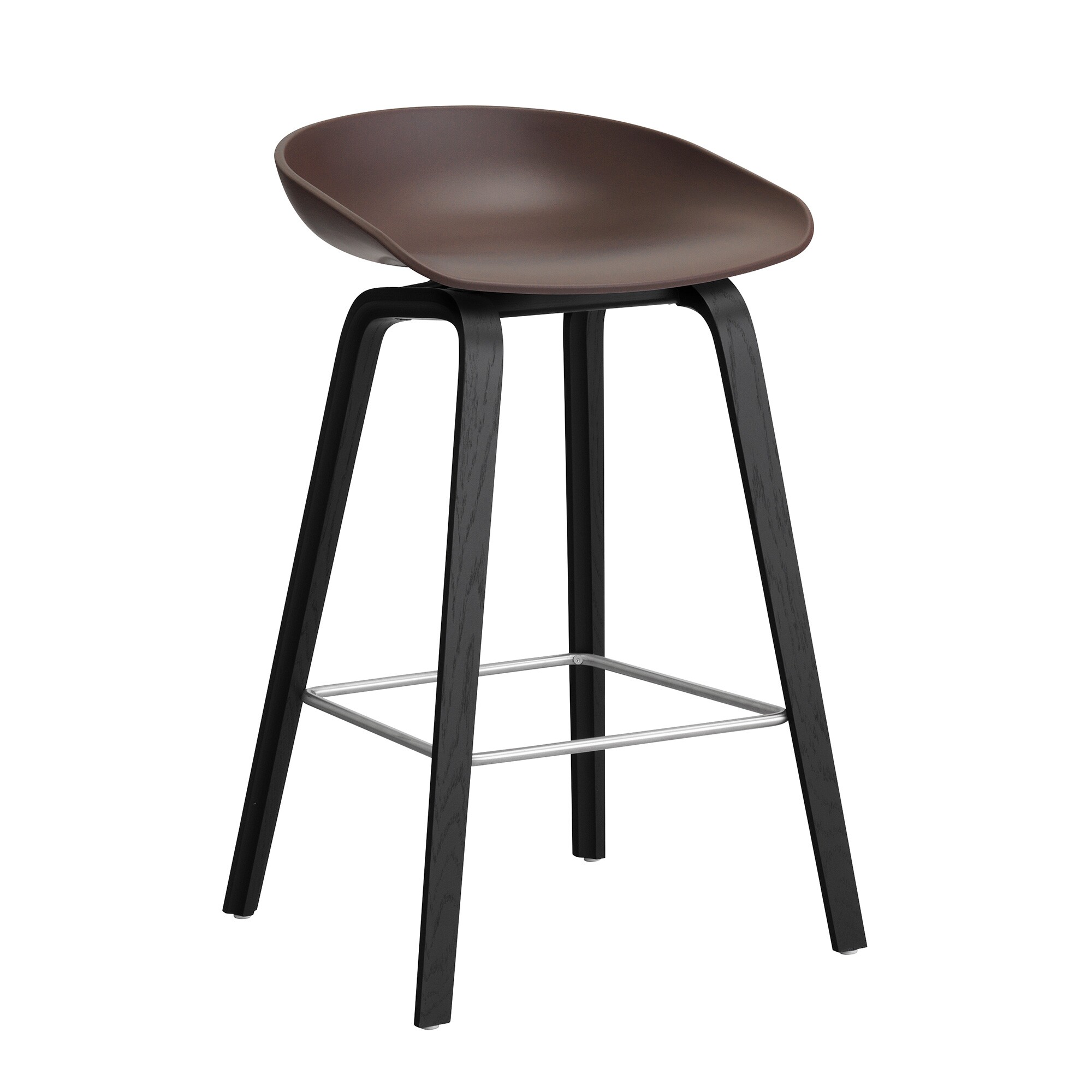 AAS 32 2.0 Bar Stool Low Black Lacquered Oak