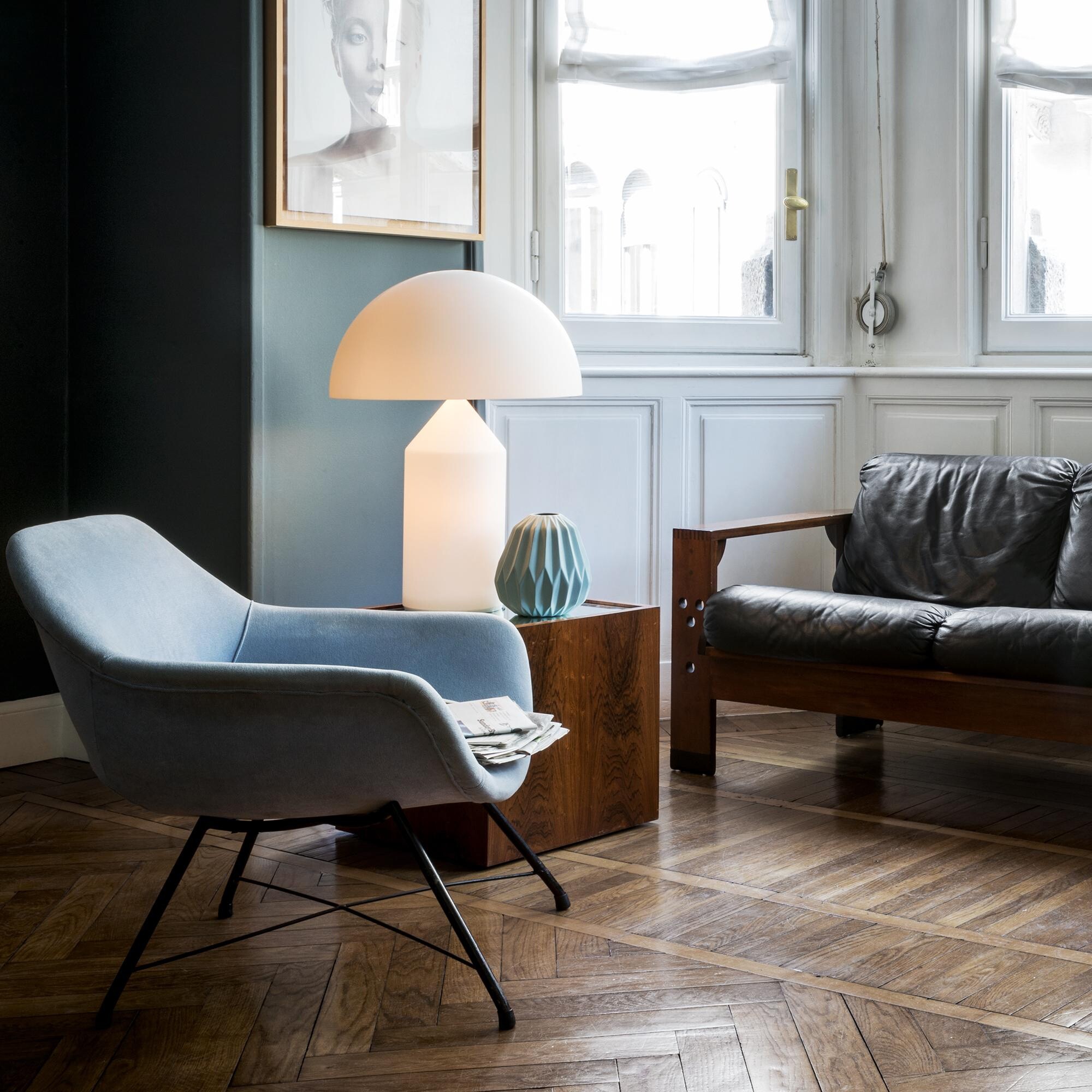 Atollo Table Lamp Glass White