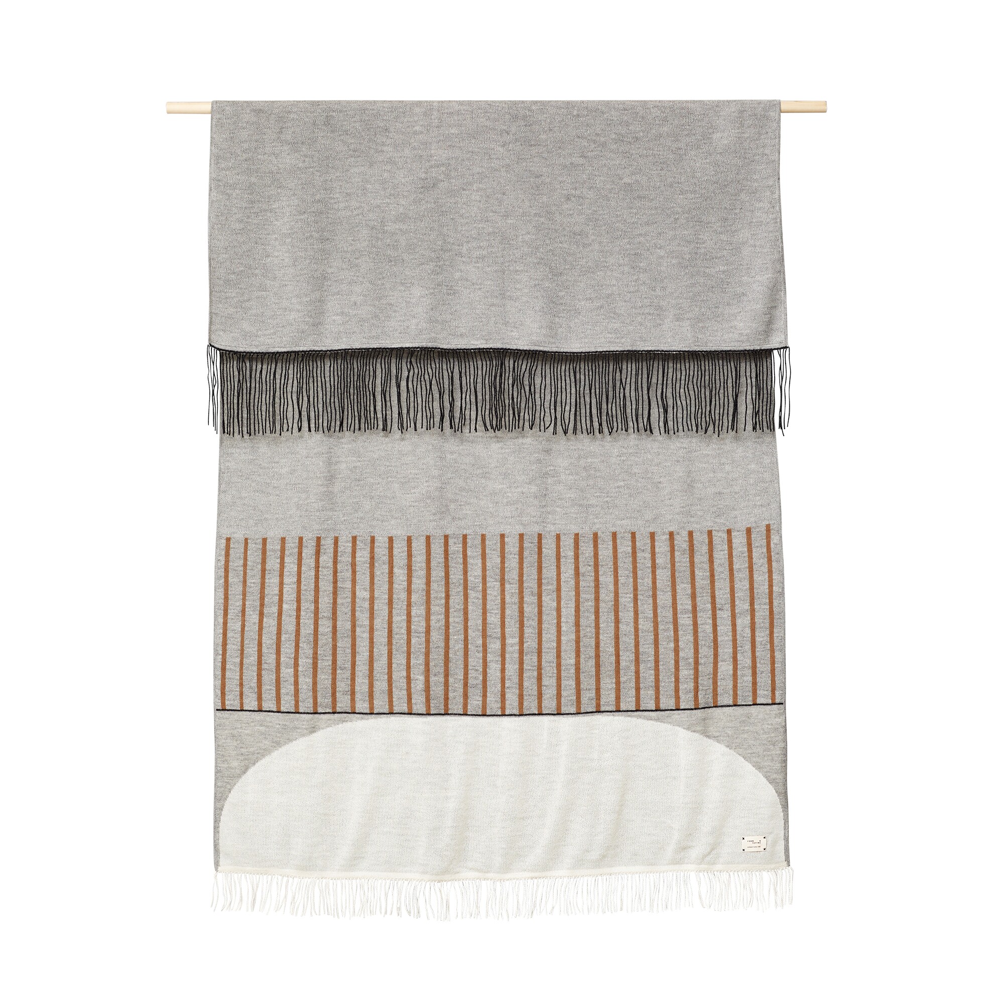 Aymara Blanket Pattern Grey 190x130cm