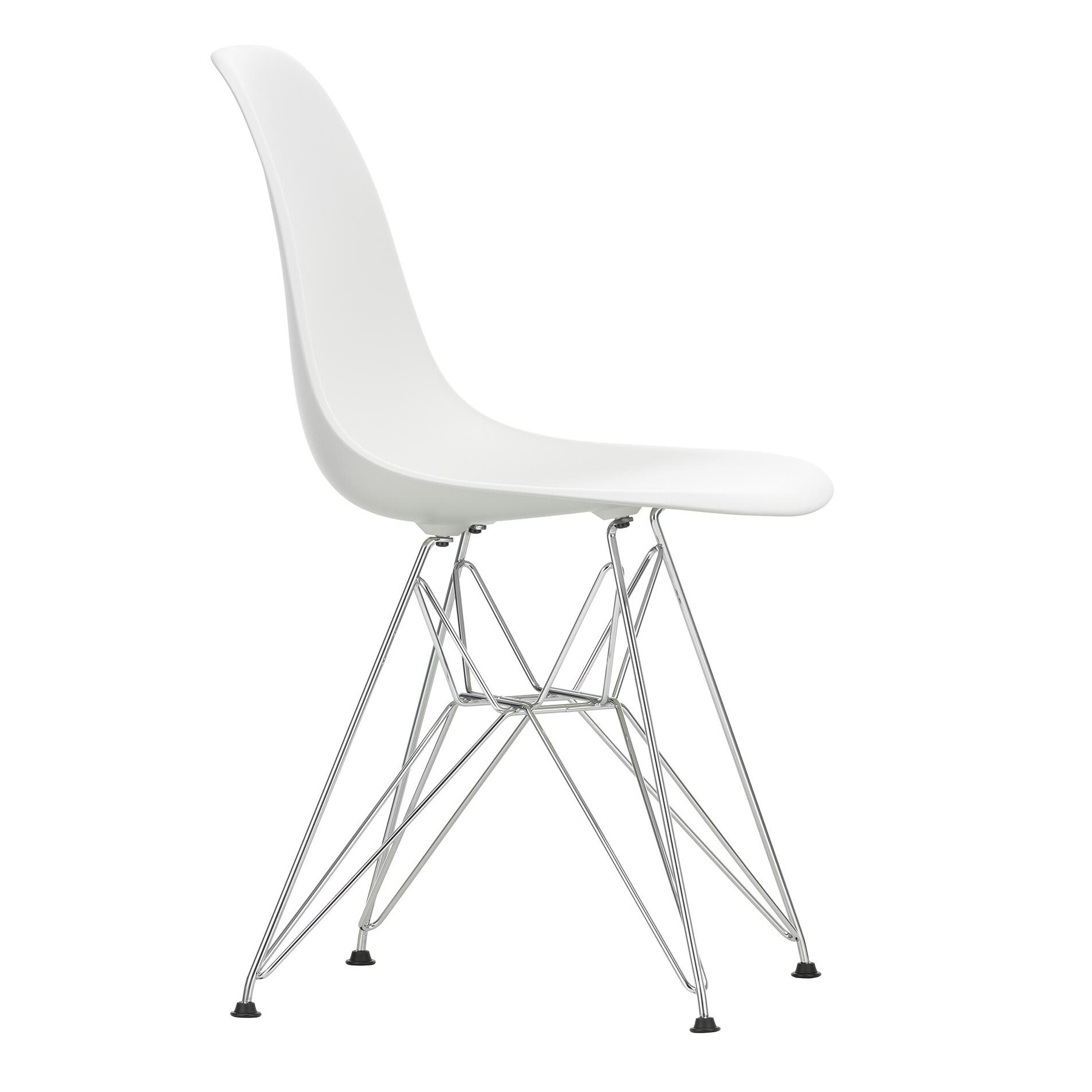 Eames Plastic Side Chair DSR Chromed Base