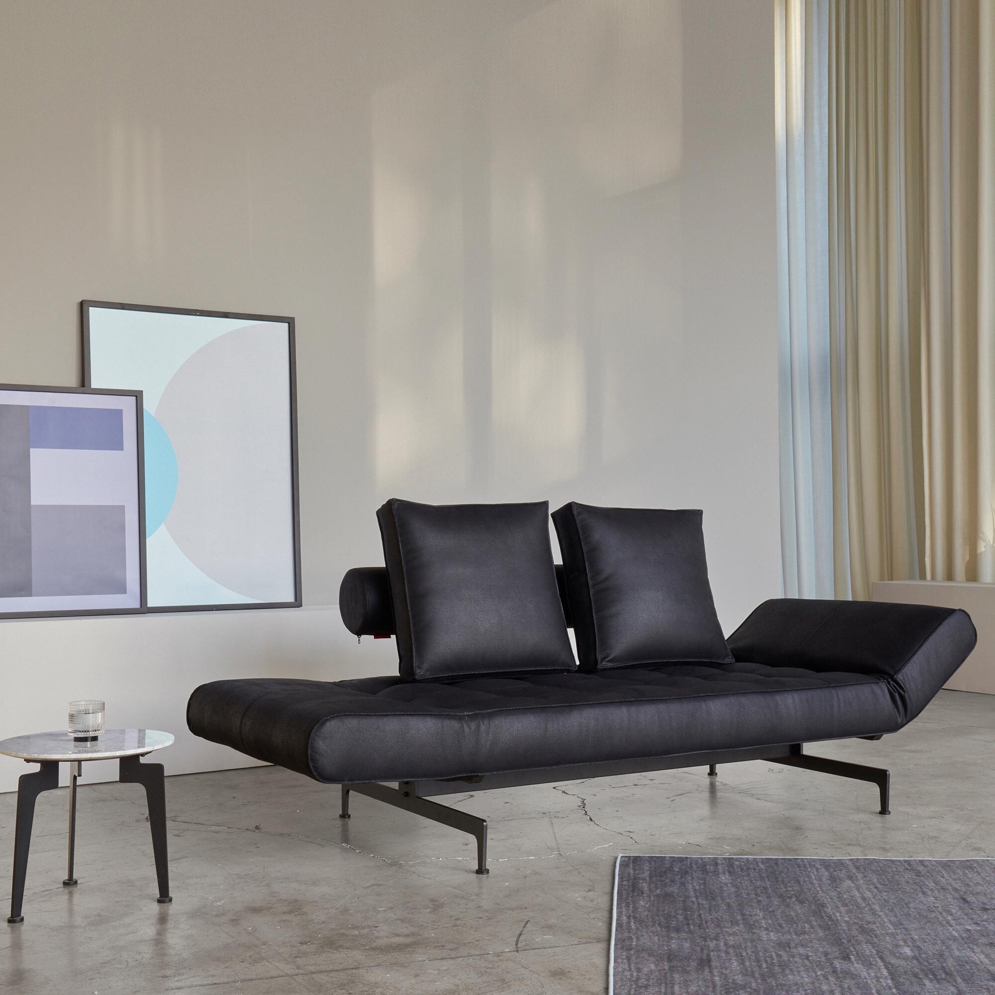 Ghia Laser Sofa Bed Fabric with leather 210x93cm