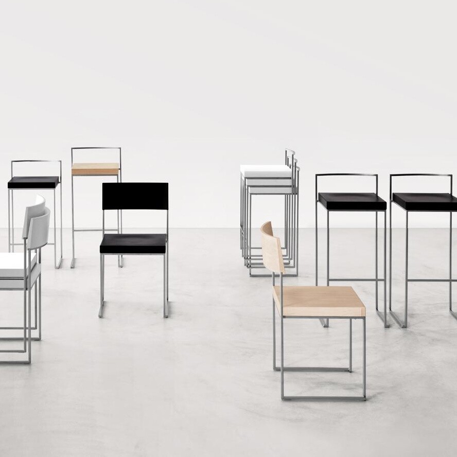 Cubo S62 Bar Stool Seat Leather H65cm