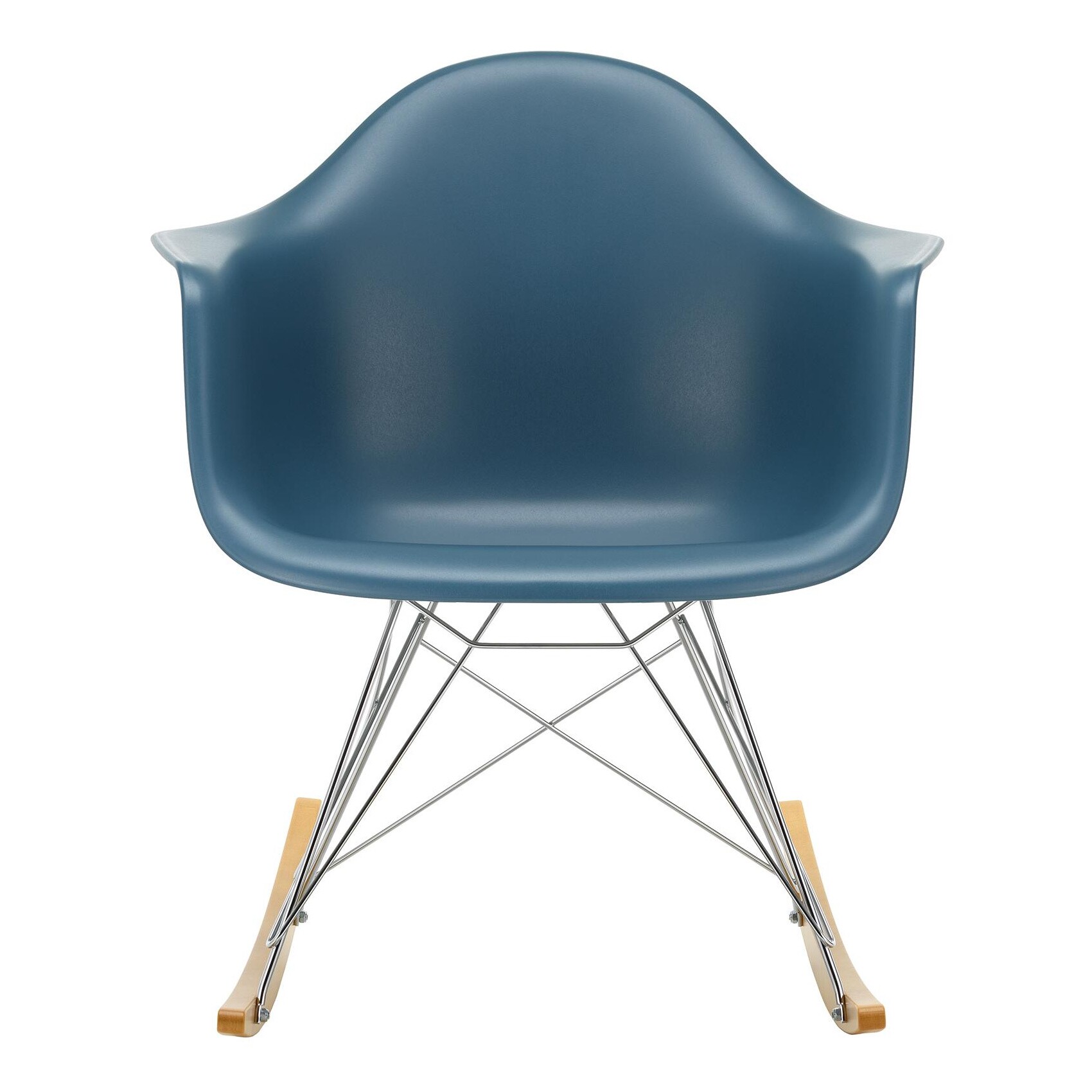 Eames Plastic Armchair RAR RE Rocking Chair Chromed