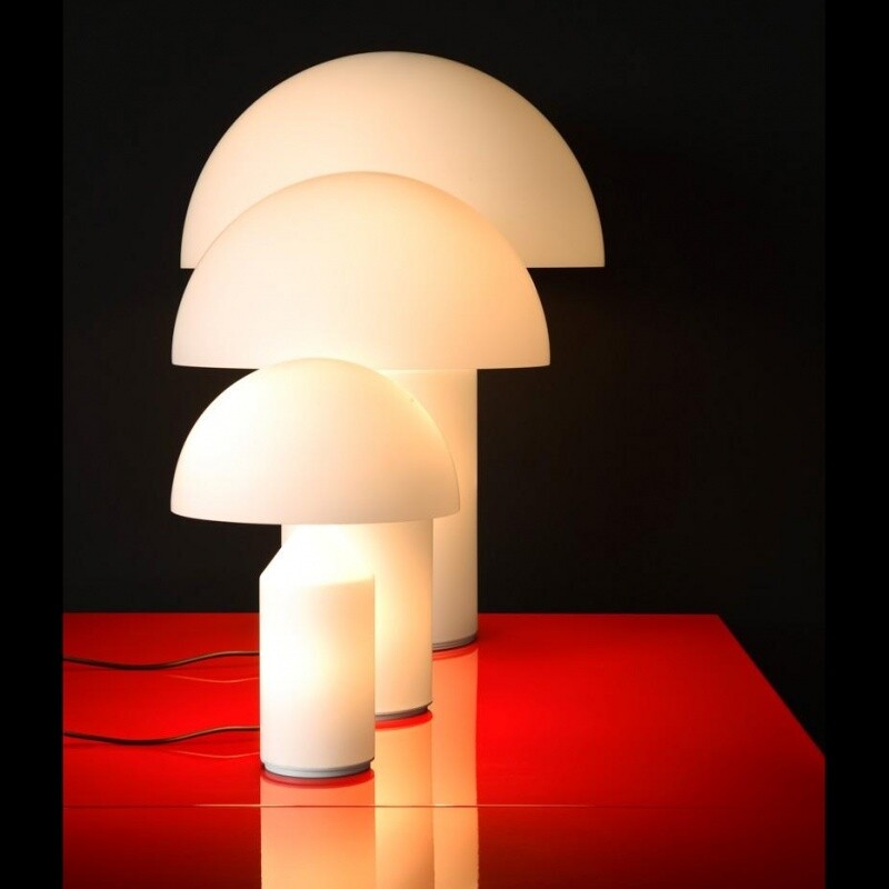 Atollo Table Lamp Glass White