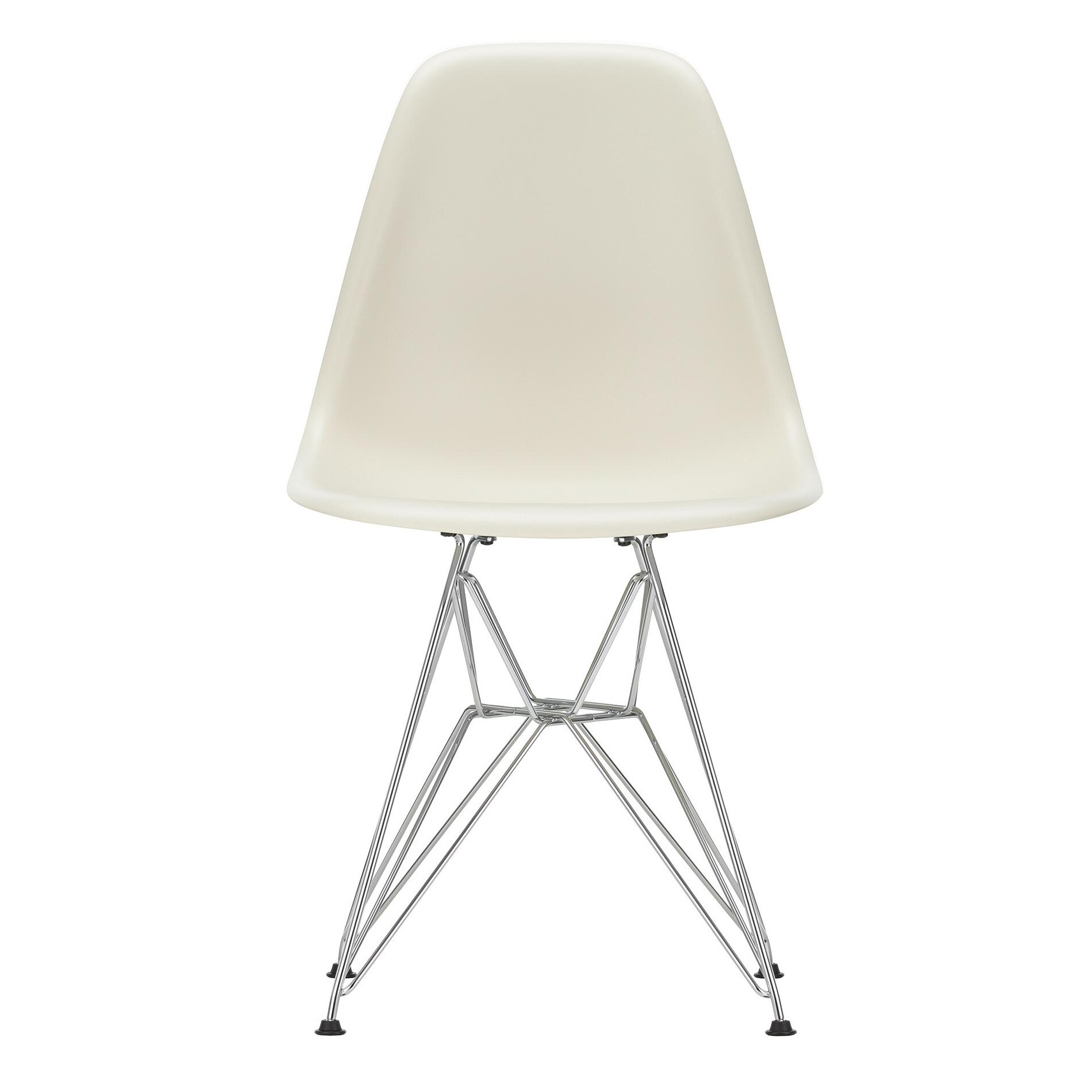Eames Plastic Side Chair DSR RE Chromed Base