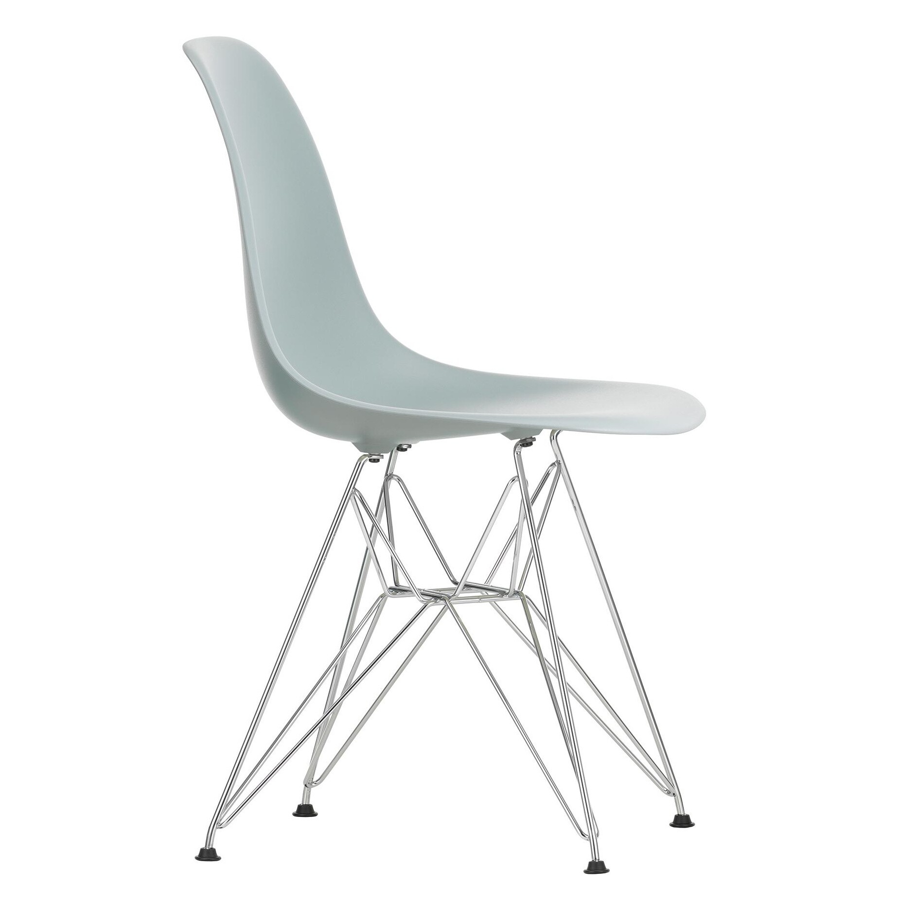 Eames Plastic Side Chair DSR RE Chromed Base
