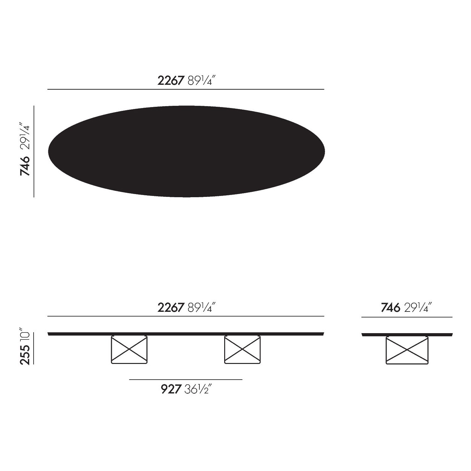 Elliptical Table ETR Coffee Table