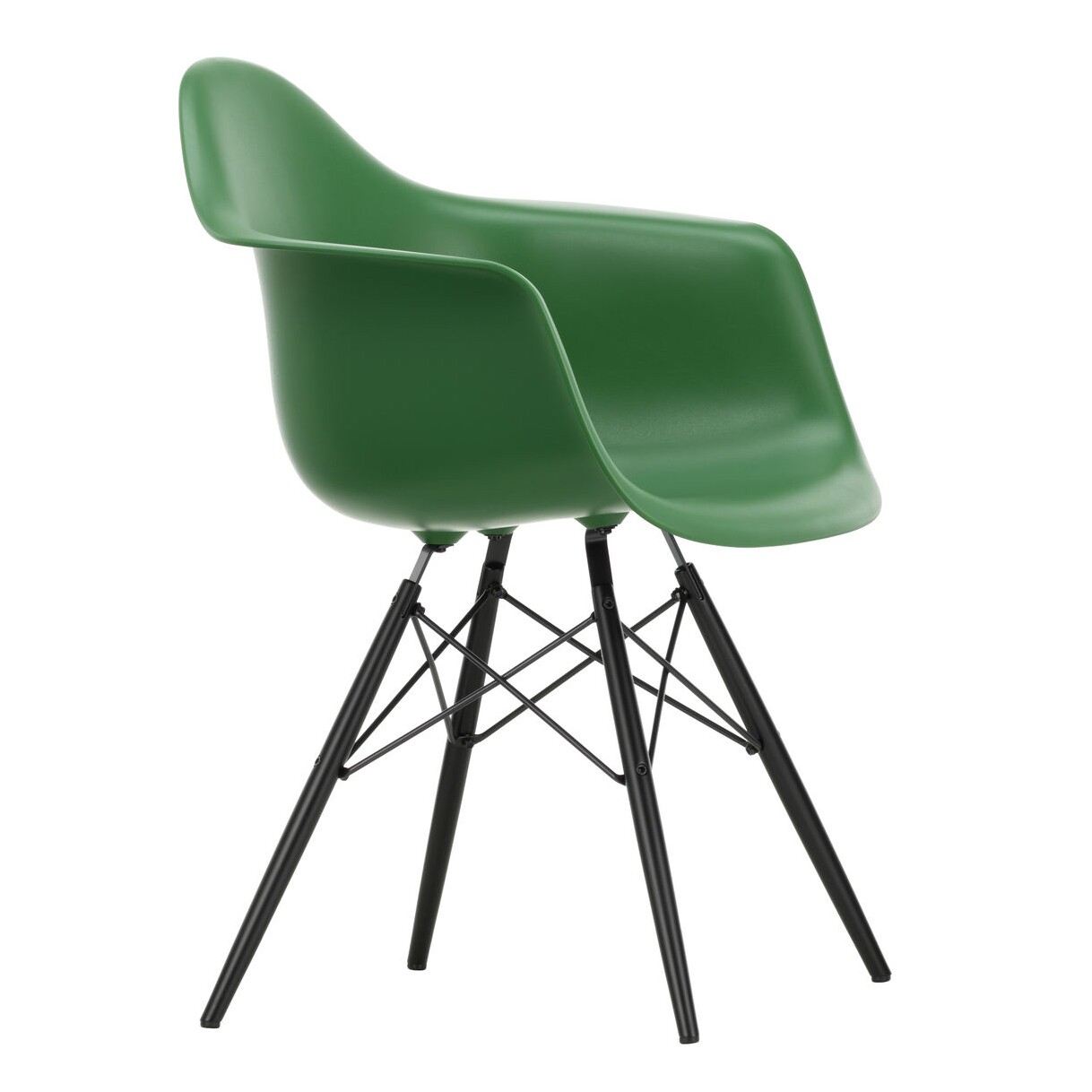 Eames Plastic Armchair DAW RE Black Maple Base