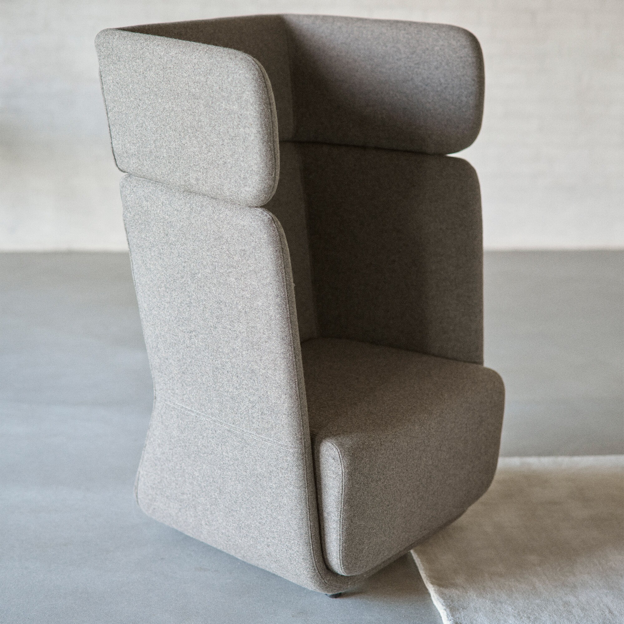 Basket Armchair with High Back