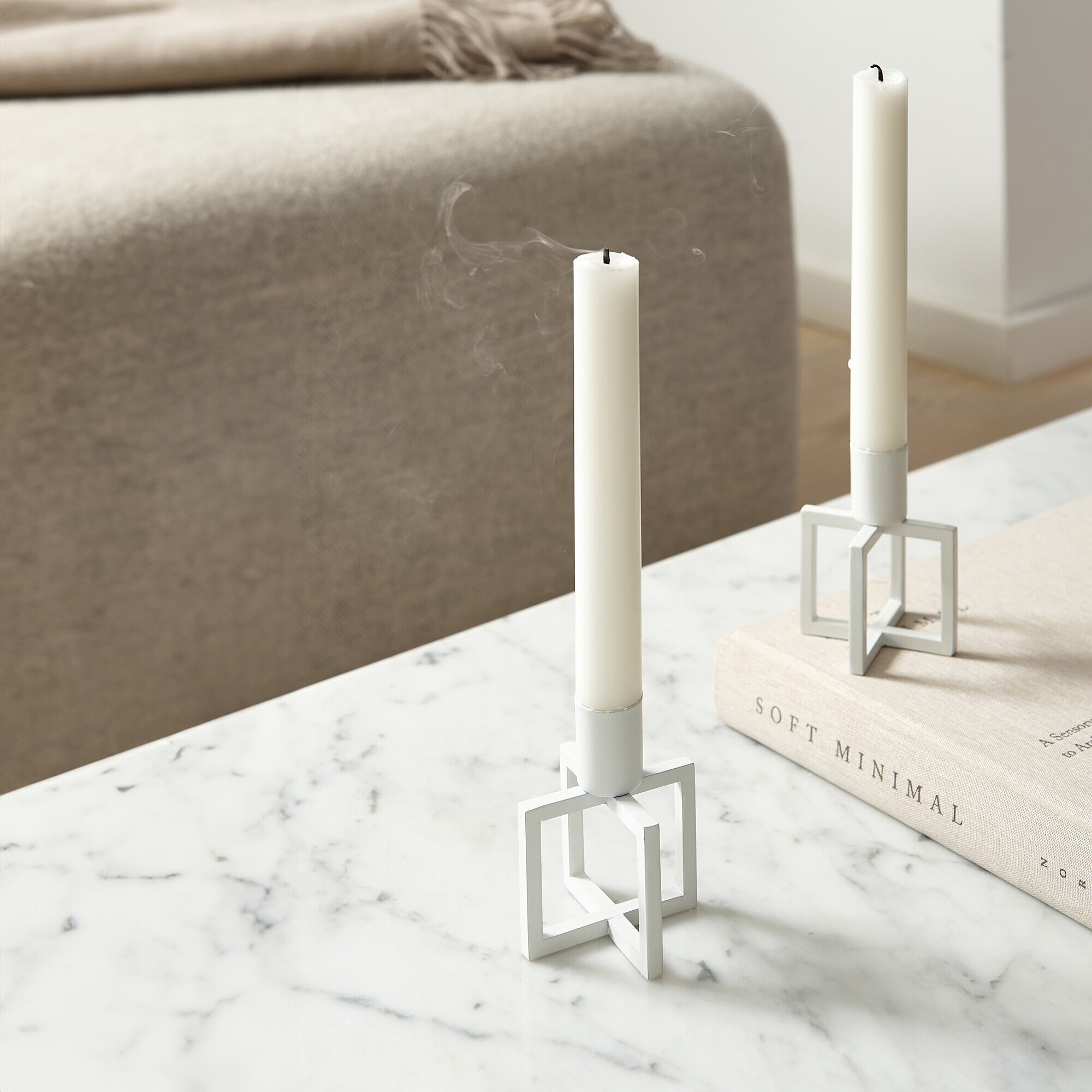 OneFlame Candle Holder Set of 2 H 8,3cm