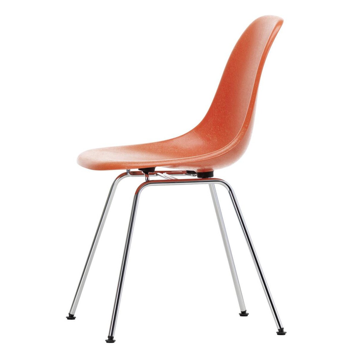 Eames Fiberglass Side Chair DSX Chromed Base