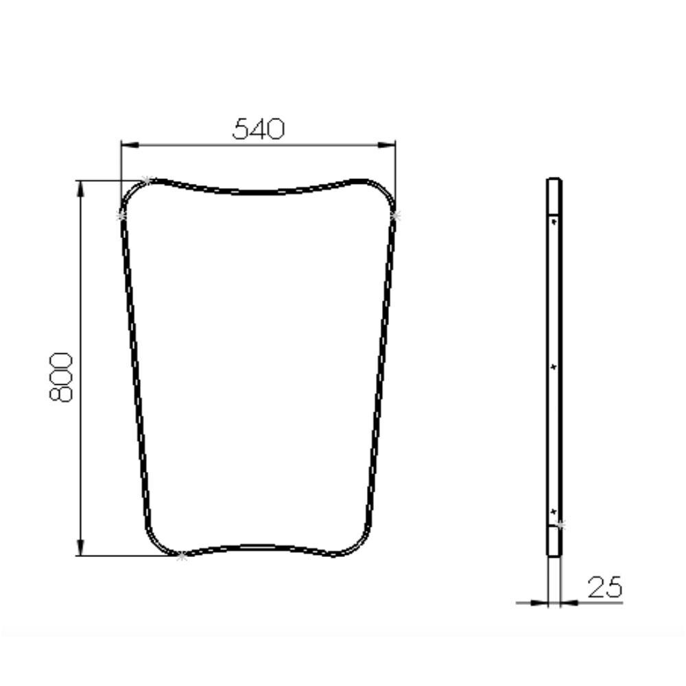 Gio Ponti F.A.33 Rectangular Wall Mirror