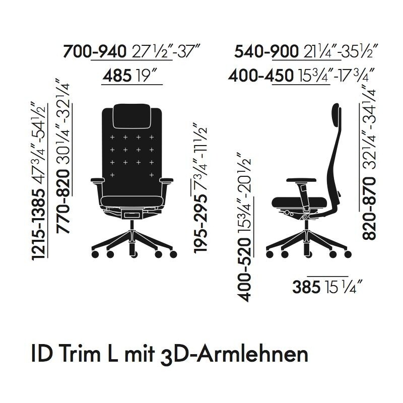 ID Trim L Citterio Office Chair 3D Armrests