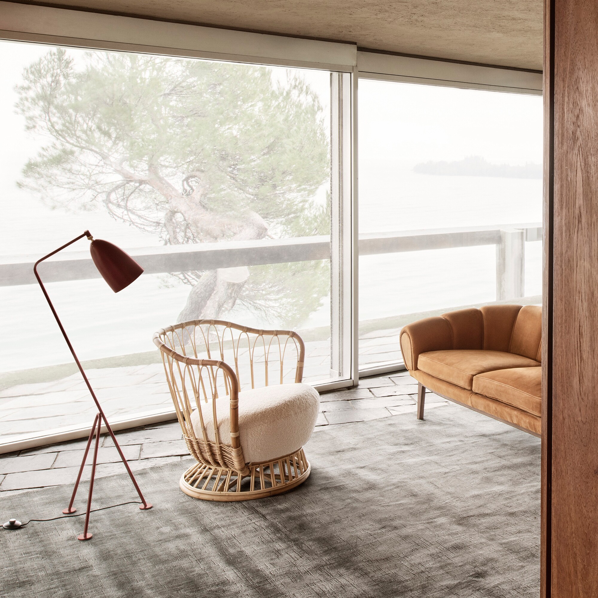 Croissant Sofa 3 Seater 230x88cm Leather