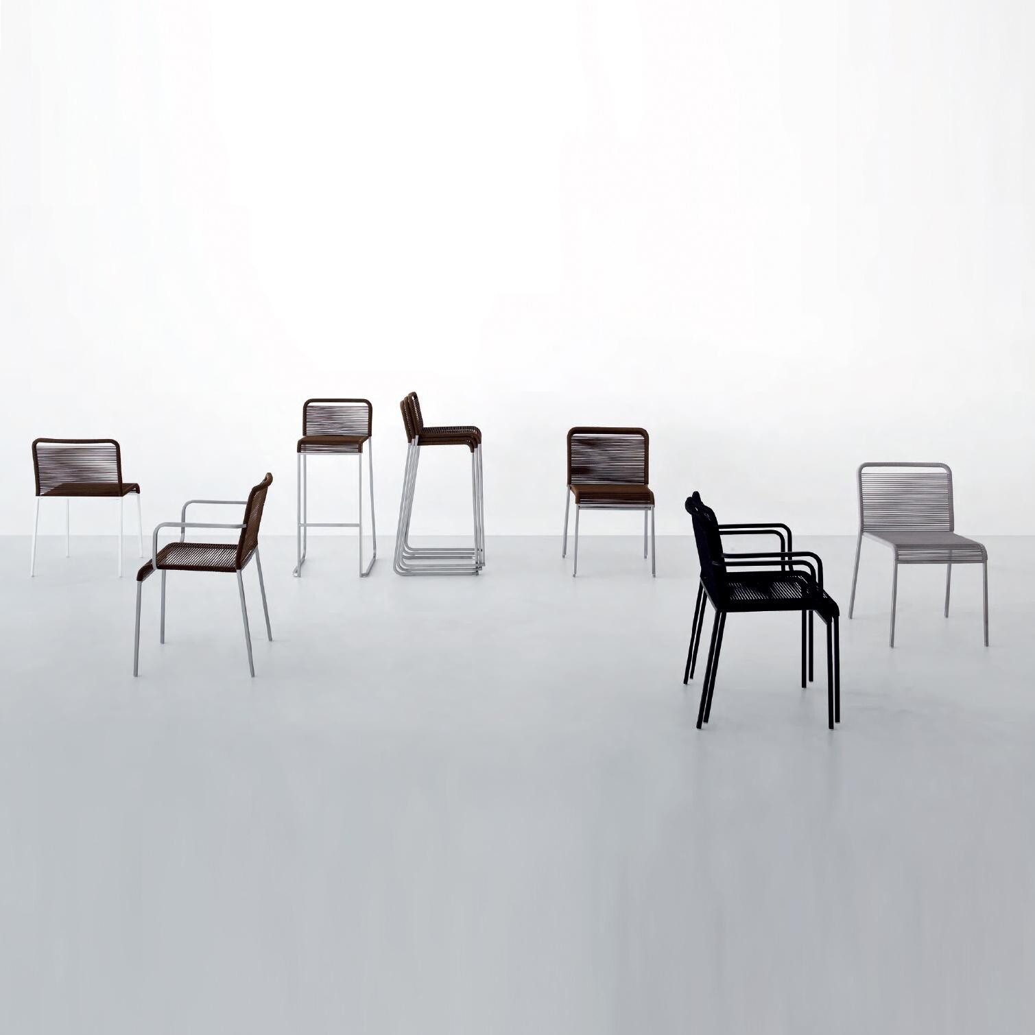 Aria S42 Garden Chair Frame Black Stackable