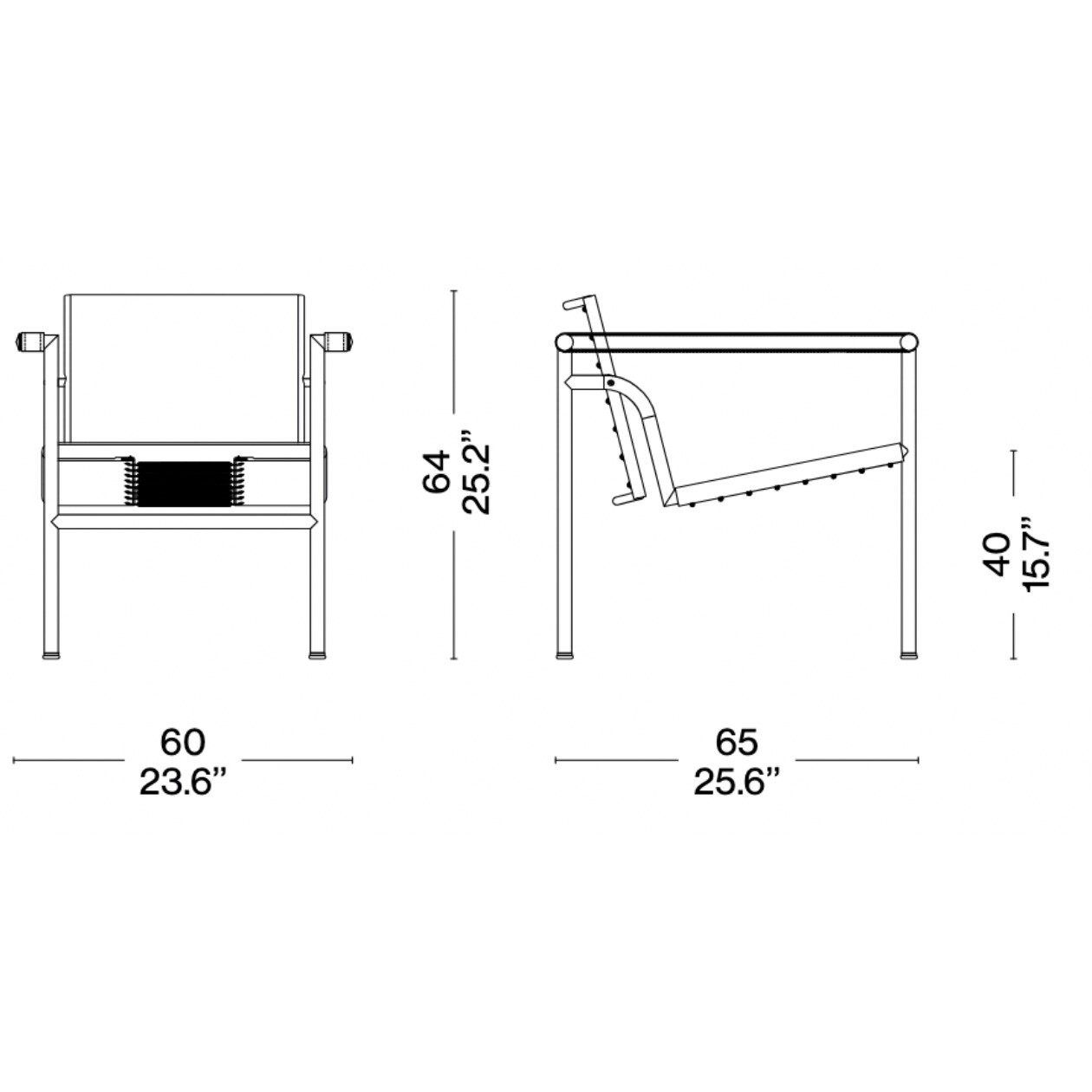 LC1 Fauteuil dossier basculant Leather