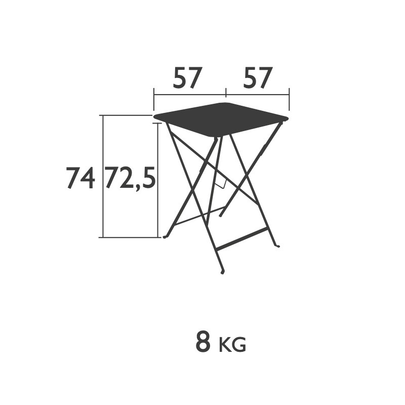 Bistro Folding Table 57x57cm