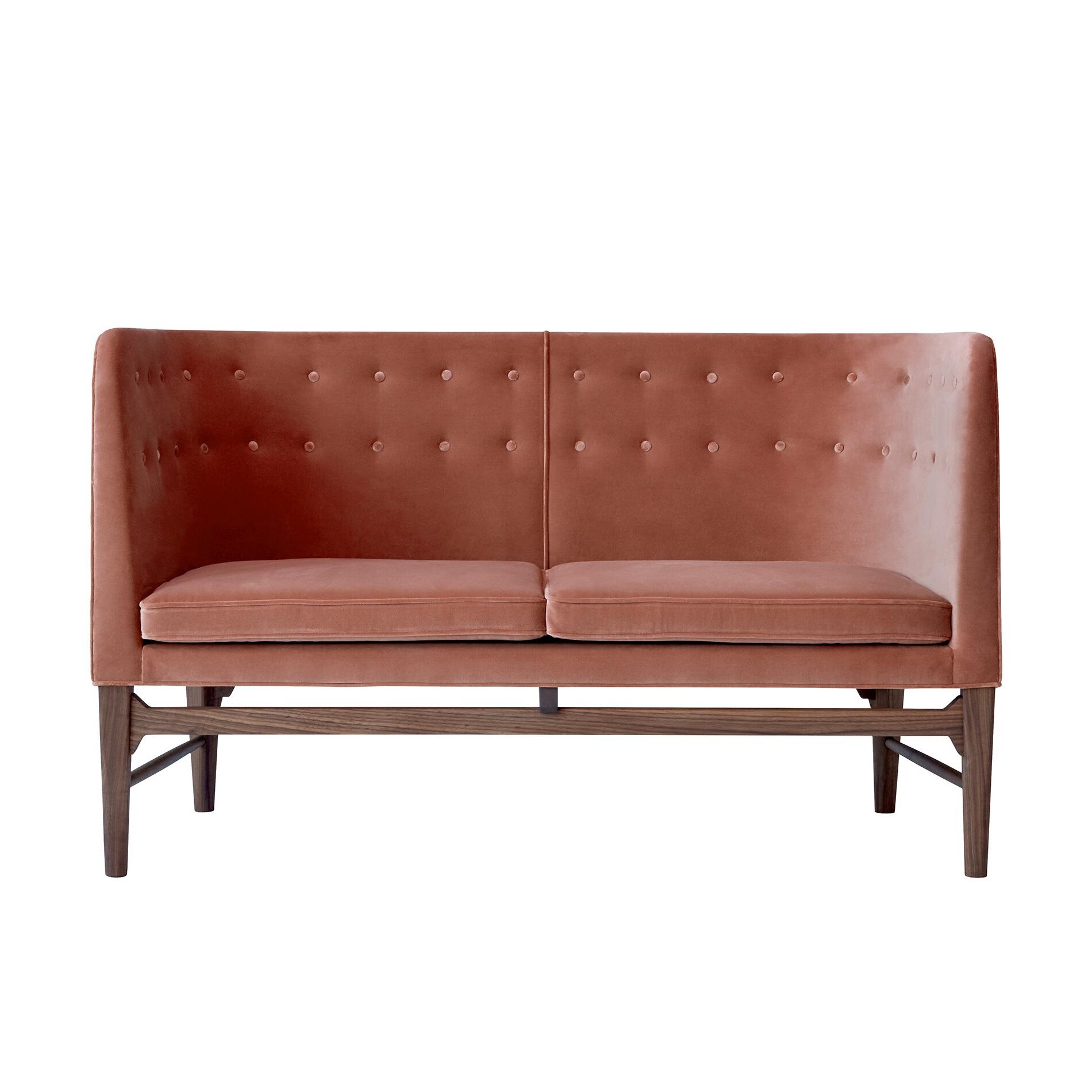 Mayor AJ6 2-Seater Sofa Walnut Base