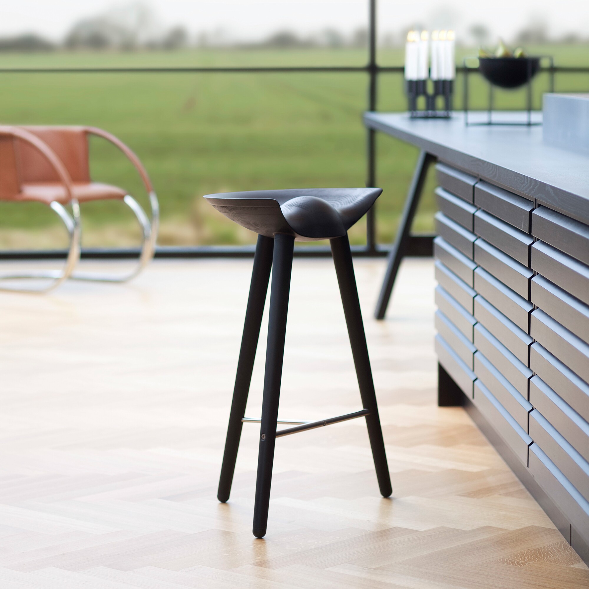 ML 42 Bar Stool Stained 69cm