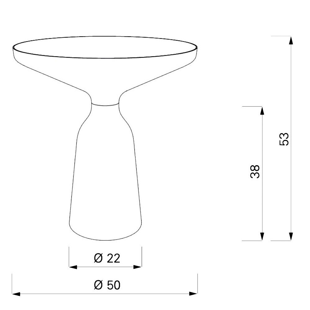 Bell Side Table Brass Marble