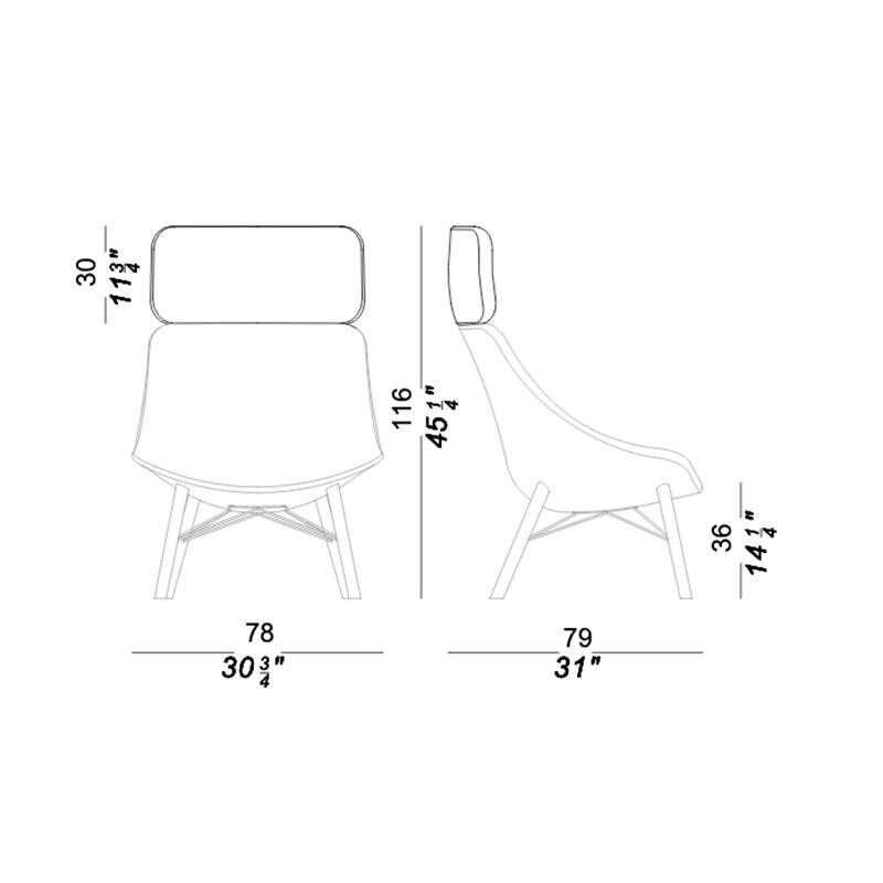 Auki S115P Lounge Easy Chair