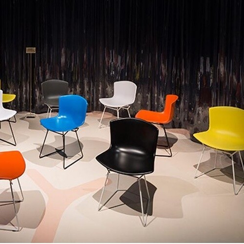 Bertoia Plastic Side Chair Frame White