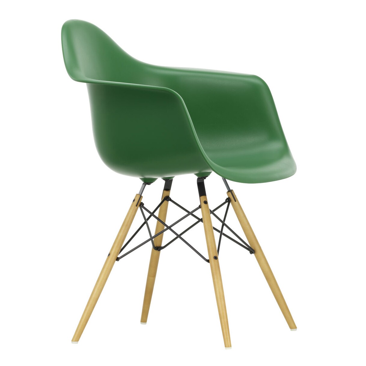 Eames Plastic Armchair DAW RE Golden Maple Base