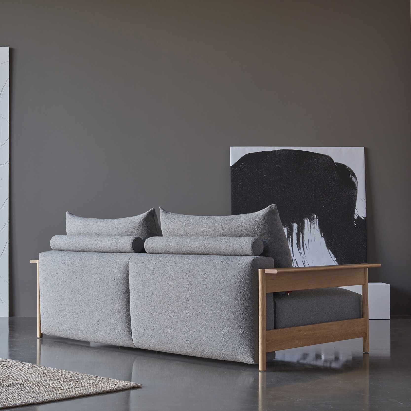 Malloy Wood Sofa Bed 230x118cm