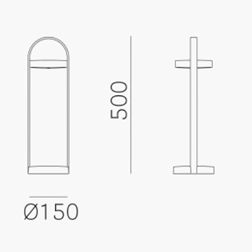 Giravolta 1799 LED Outdoor Lamp with Battery H 50cm