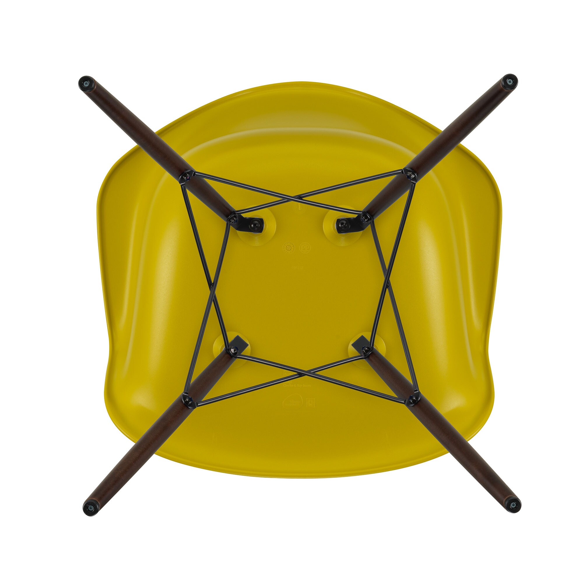 Eames Plastic Armchair DAW RE Dark Maple Base