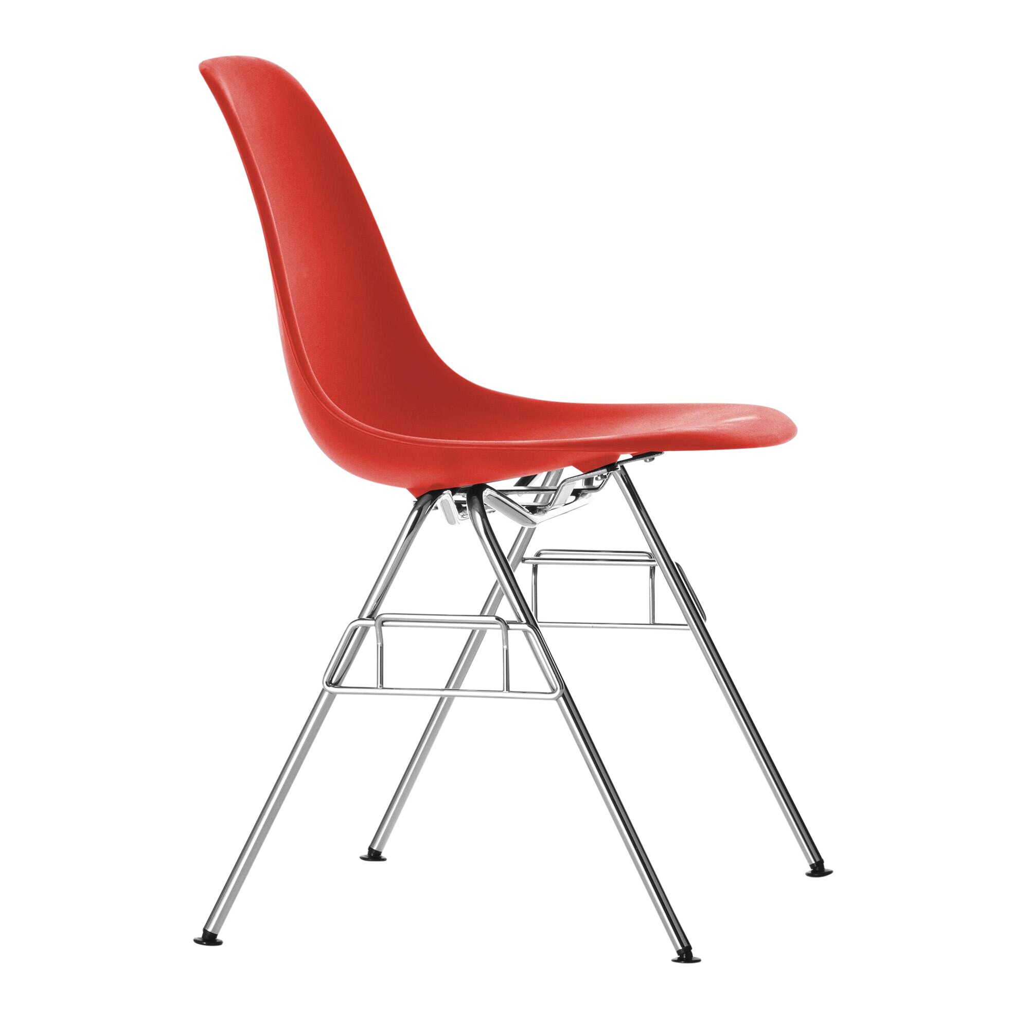 Eames Plastic Side Chair DSS RE Chromed Base