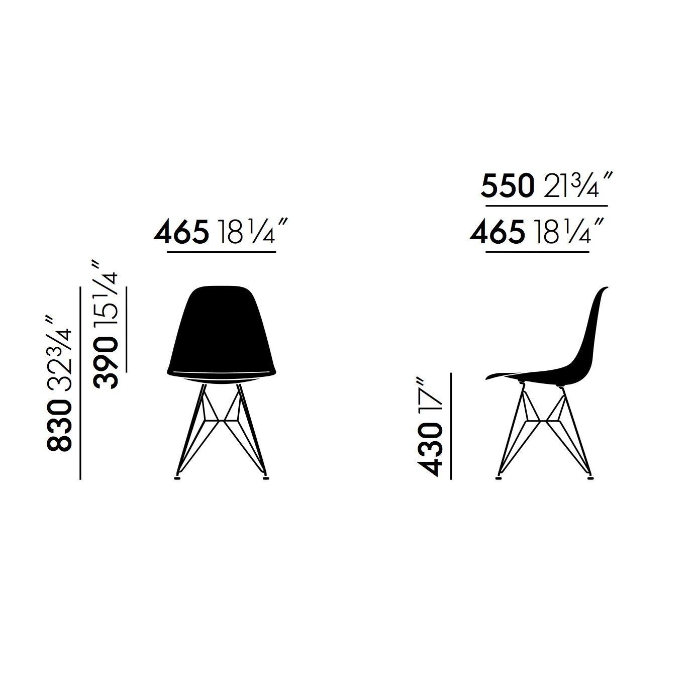 Eames Plastic Side Chair DSR RE Citron Base