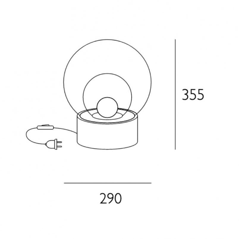 Boule Small Table Lamp Pedestal White