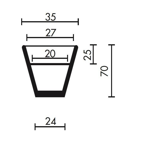 Kabin High Flowerpot 70x35cm
