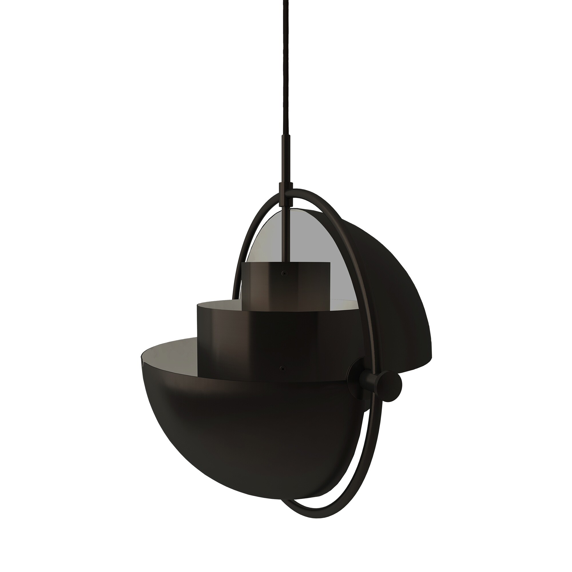 Multi-Lite Suspension Lamp Ø25.5cm Frame Black Brass