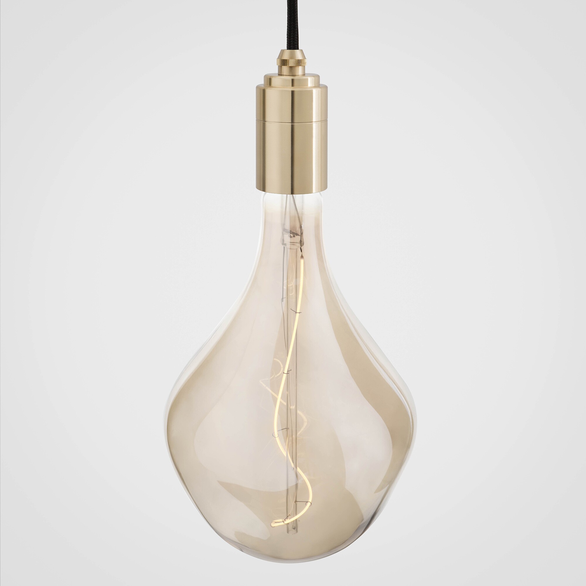 Brass Triple Pendant with Voronoi II Suspension Lamp