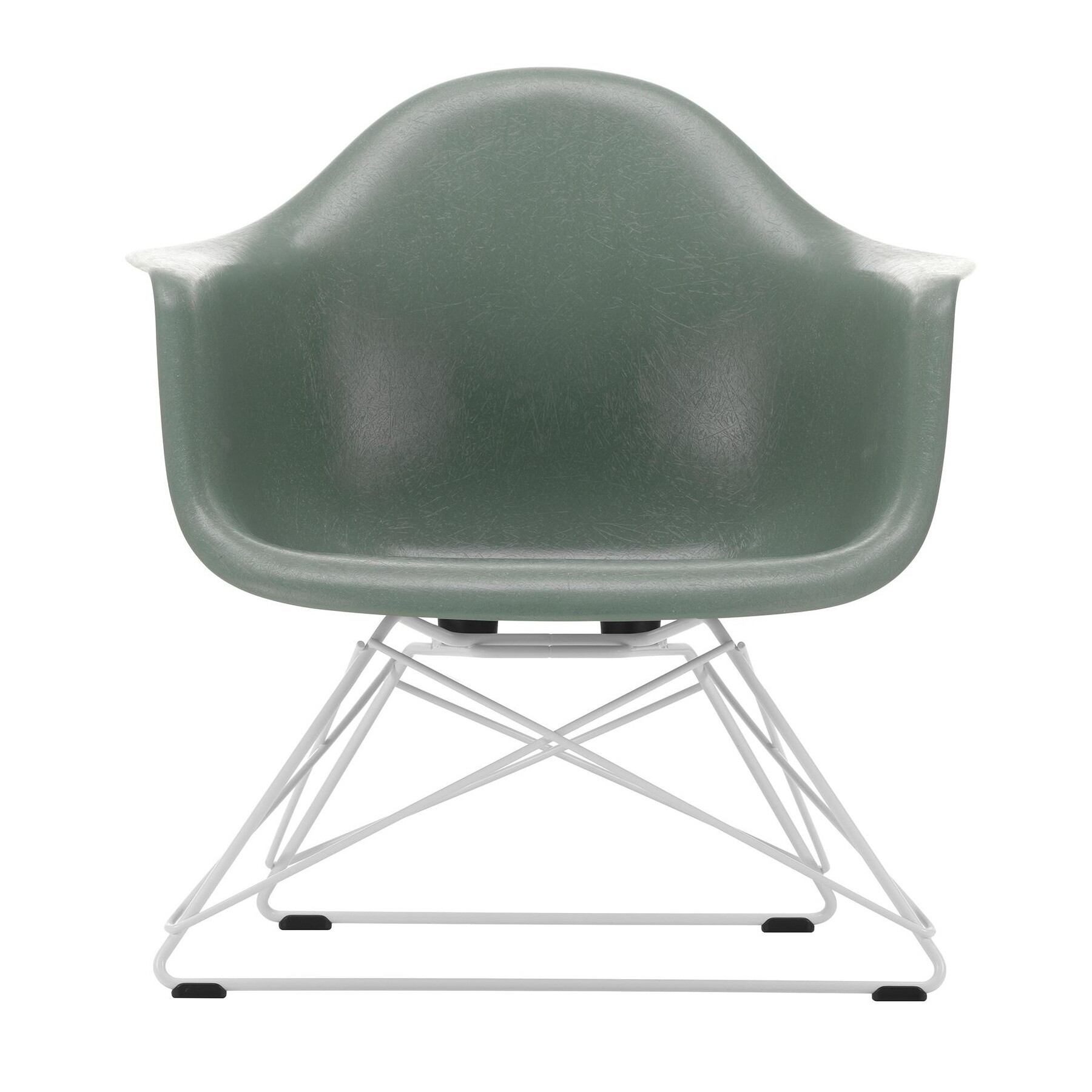 Eames Fiberglass Armchair LAR White Base
