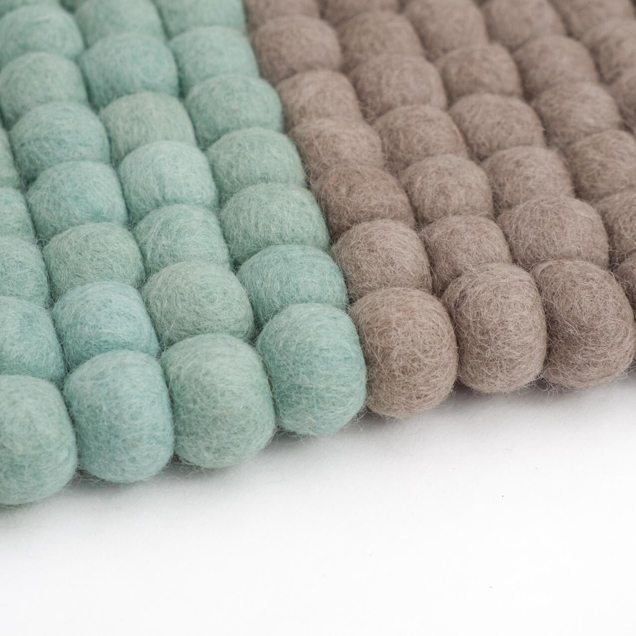 Cube Felt Ball Rug rectangular