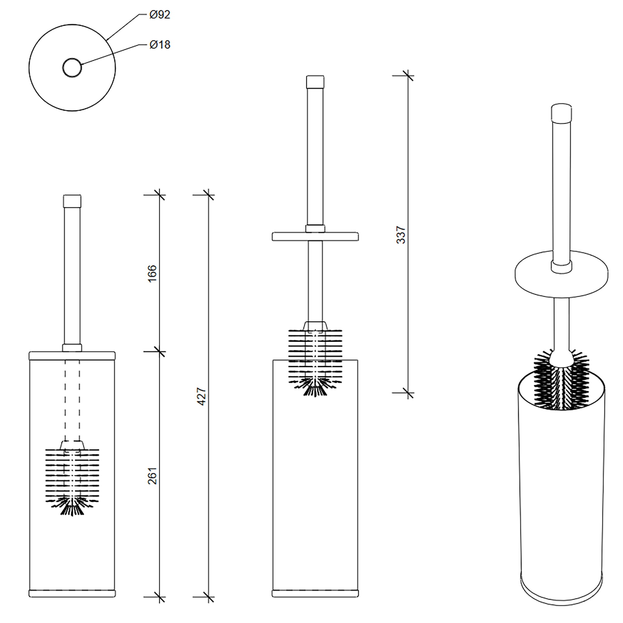 DW 85 Toilet Brush Set