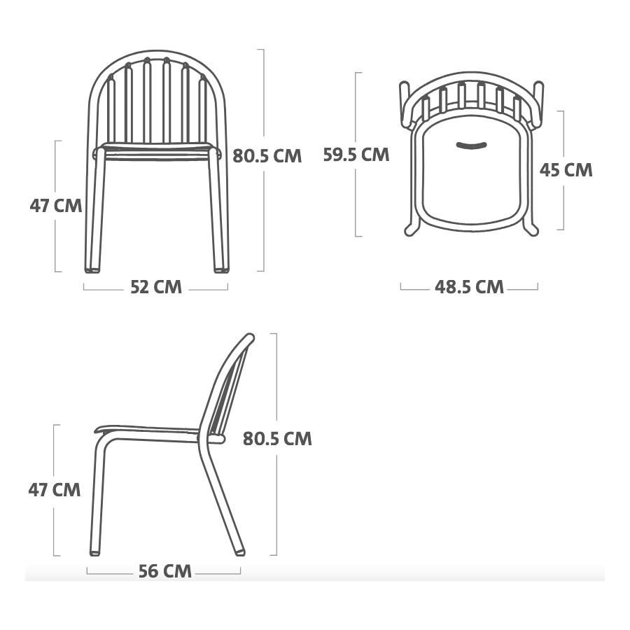 Exclusive Edition Fred's Set Garden Table Ø 60cm + 2 Garden Chairs