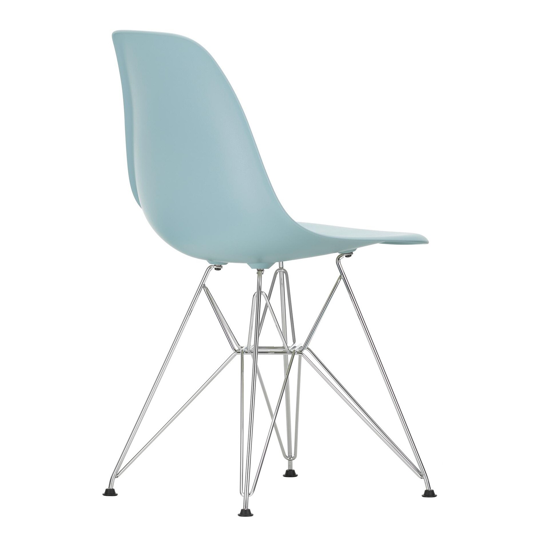 Eames Plastic Side Chair DSR RE Chromed Base