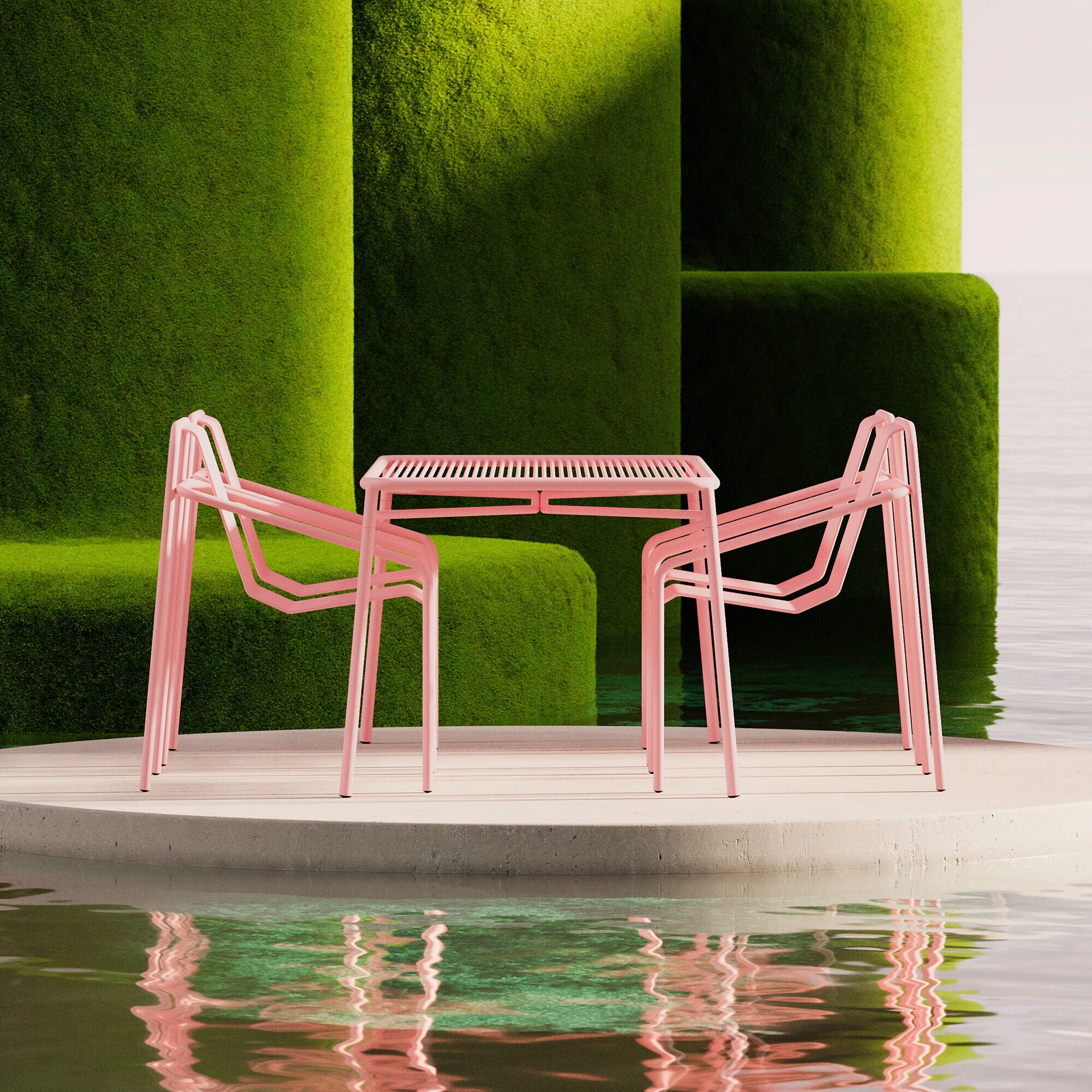 Ivy Garden Set Table 90cm+ 2 Armchairs